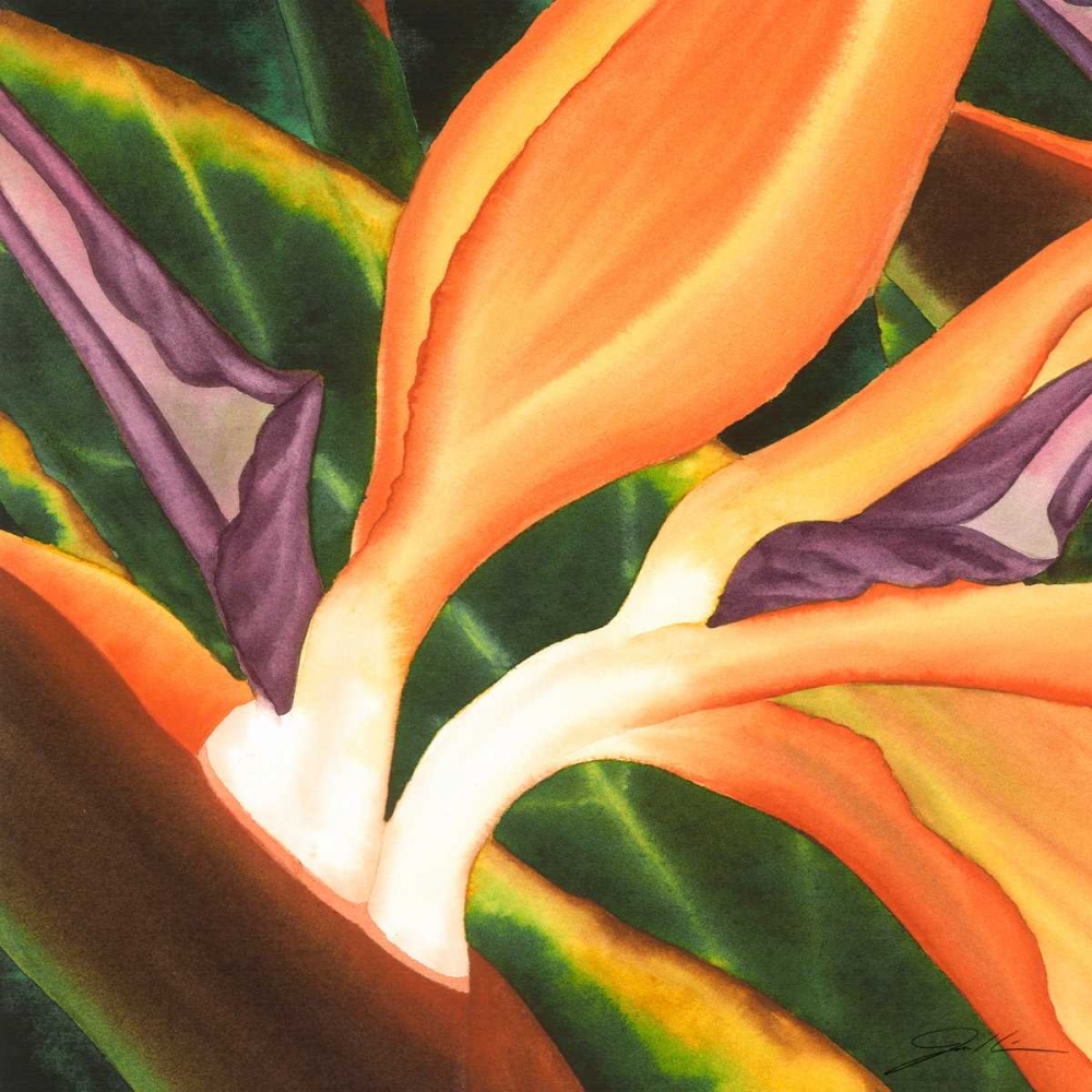 Wall Art Painting id:49784, Name: Bird of Paradise Tile III, Artist: Higby, Jason