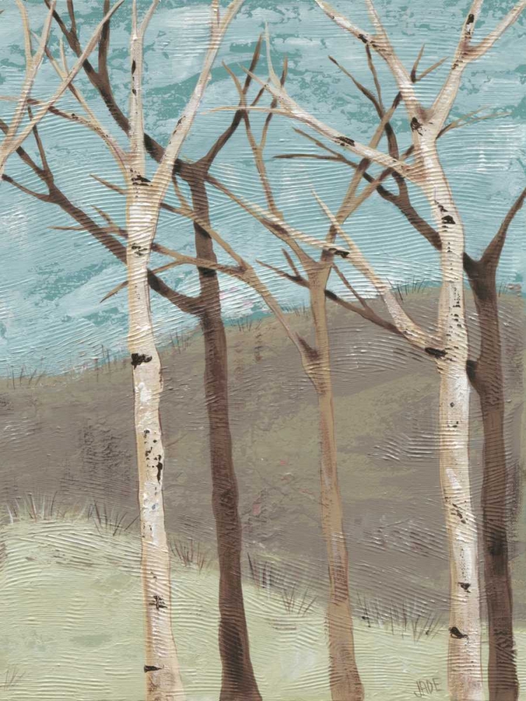 Wall Art Painting id:60497, Name: Blue Birches II, Artist: Reynolds, Jade