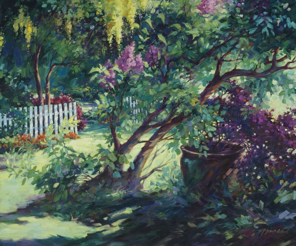 Wall Art Painting id:237809, Name: From Under the Lilac, Artist: Pollard, Julie G.