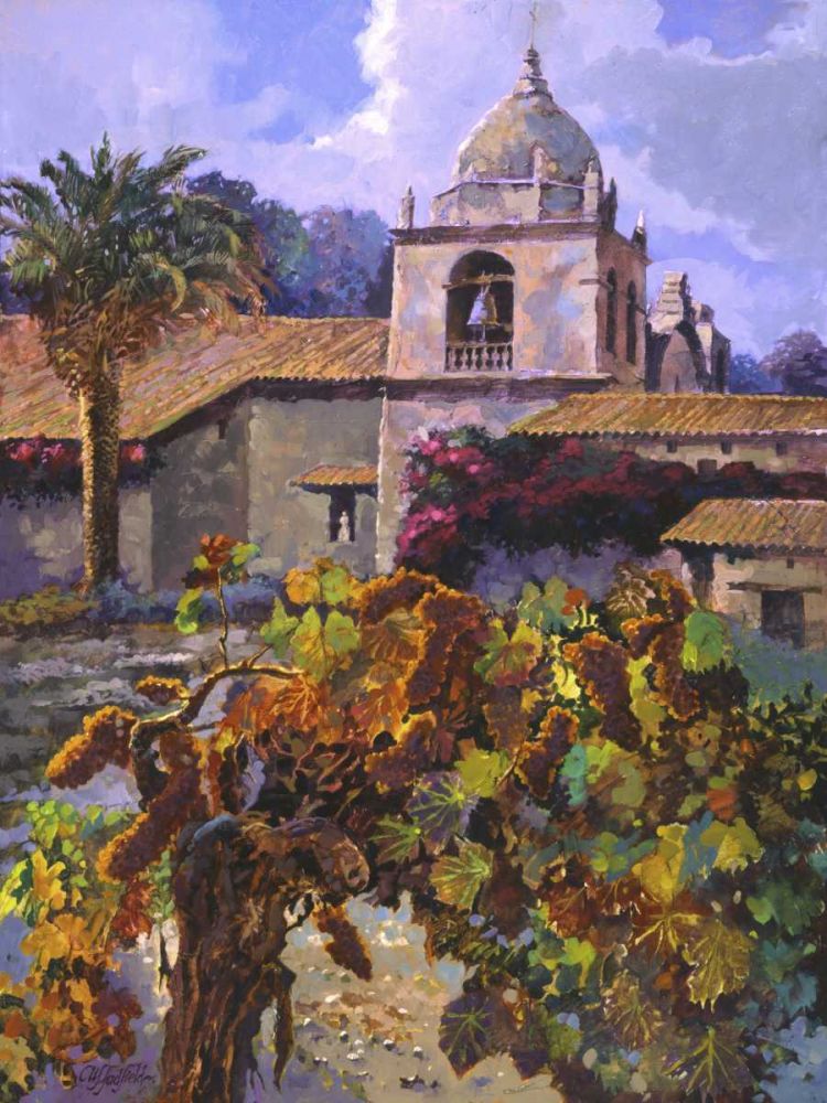 Wall Art Painting id:237829, Name: Vineyard at San Miguel, Artist: Hadfield, Clif