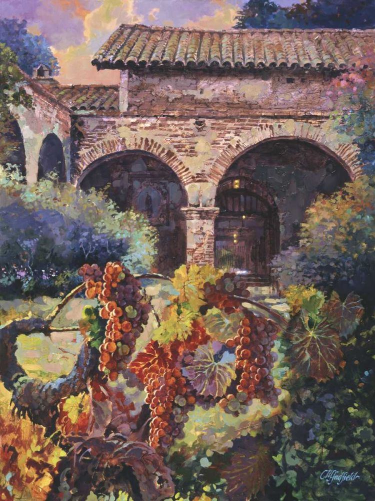 Wall Art Painting id:237830, Name: Harvest at the Mission , Artist: Hadfield, Clif