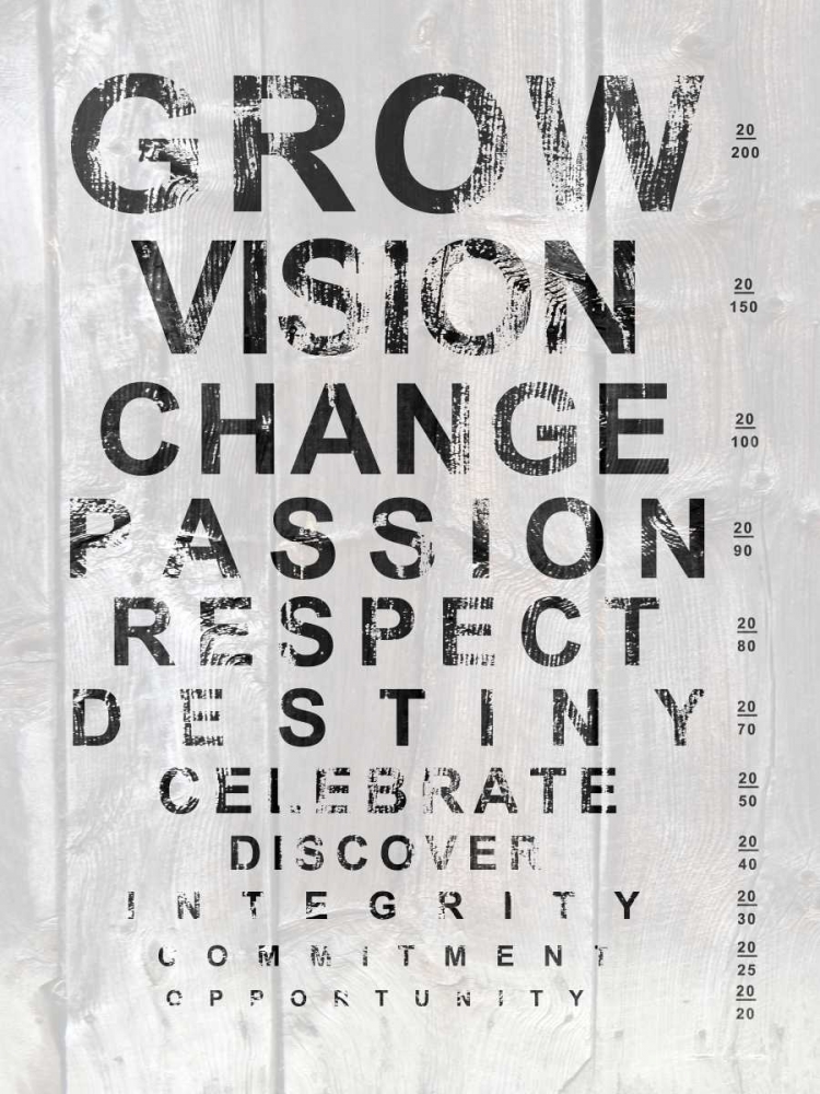 Wall Art Painting id:42441, Name: Eye Chart II, Artist: James, Andrea