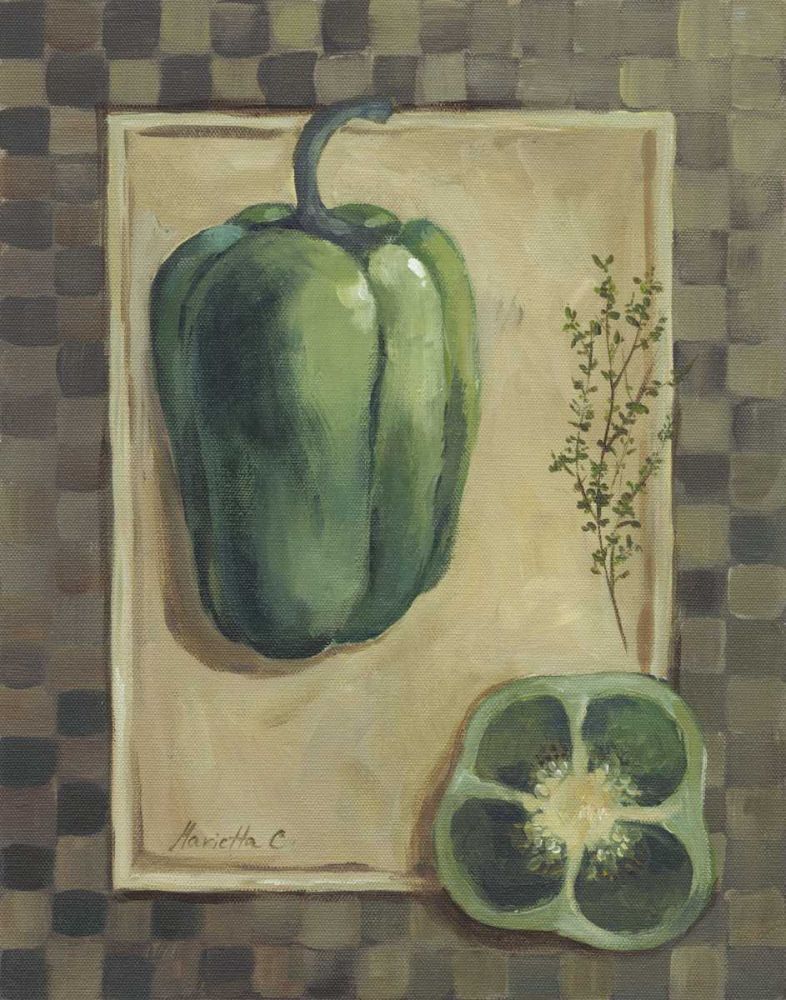 Wall Art Painting id:238476, Name: Veggies and Herbs I, Artist: Cohen, Marietta