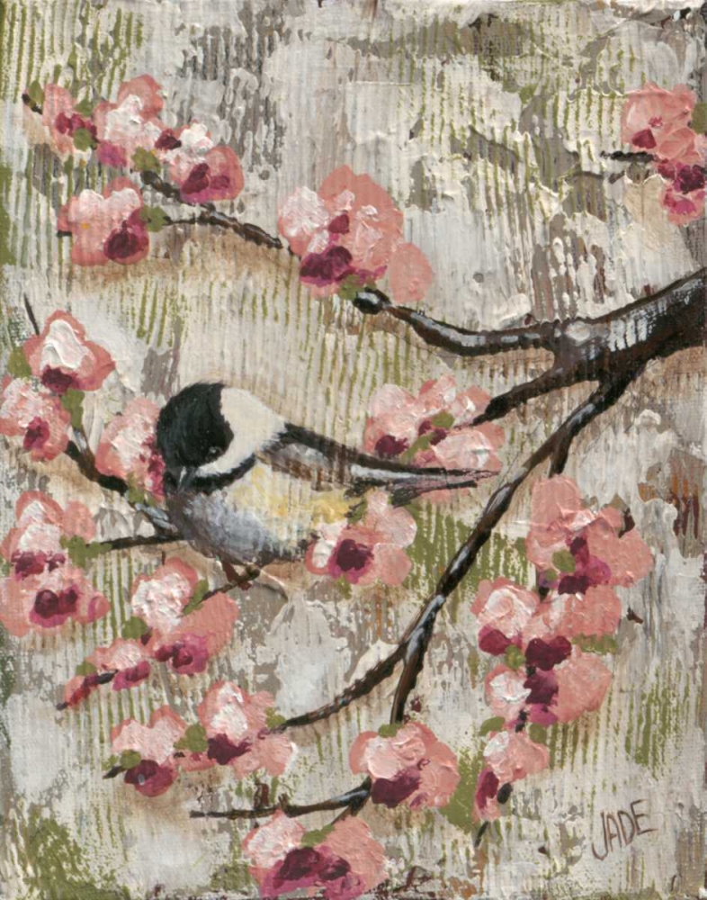 Wall Art Painting id:163145, Name: Cherry Blossom Bird II, Artist: Reynolds, Jade