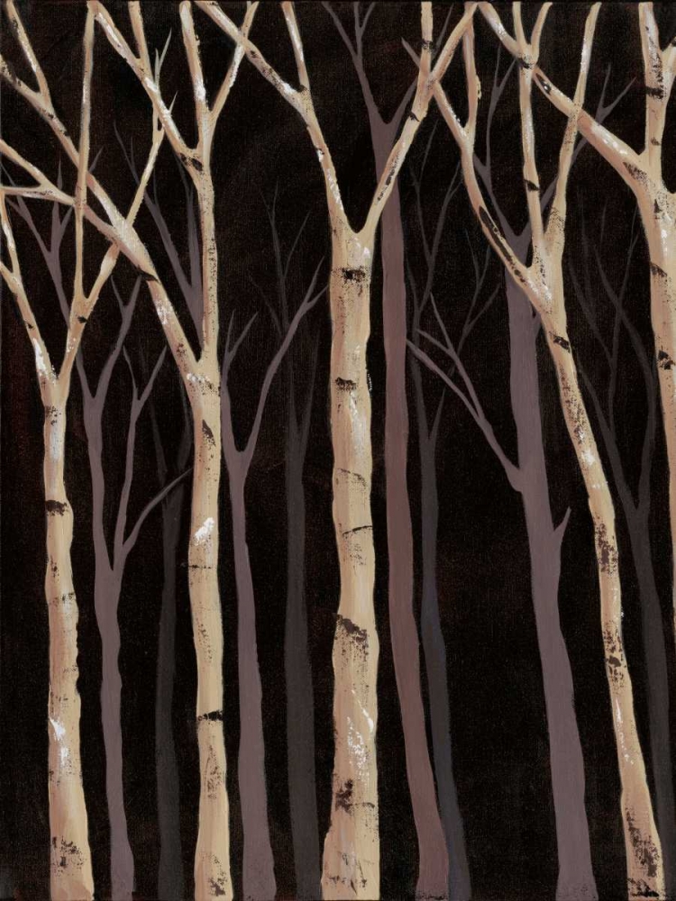 Wall Art Painting id:35204, Name: Midnight Birches I, Artist: Reynolds, Jade