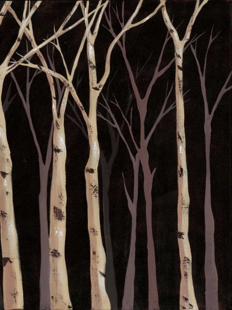 Wall Art Painting id:35205, Name: Midnight Birches II, Artist: Reynolds, Jade
