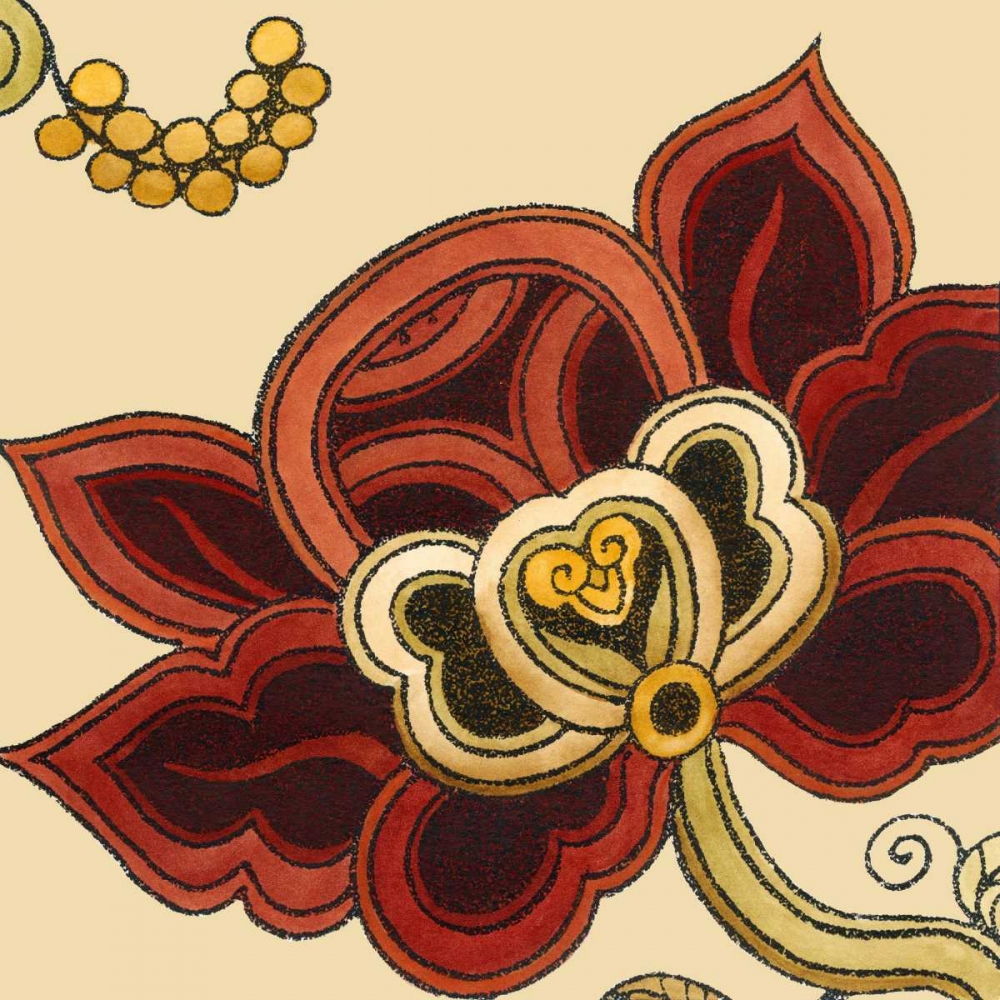 Wall Art Painting id:35365, Name: Paprika Floral II, Artist: Vess, June Erica