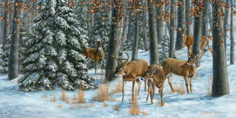 Wall Art Painting id:38452, Name: Winter Gathering, Artist: Mock, Carolyn