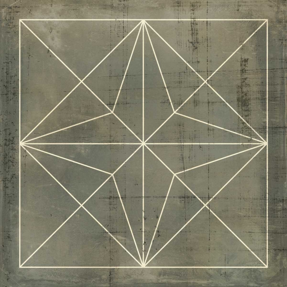 Wall Art Painting id:35505, Name: Geometric Blueprint I, Artist: Vision Studio