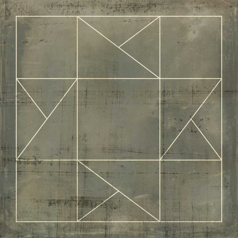 Wall Art Painting id:35506, Name: Geometric Blueprint II, Artist: Vision Studio