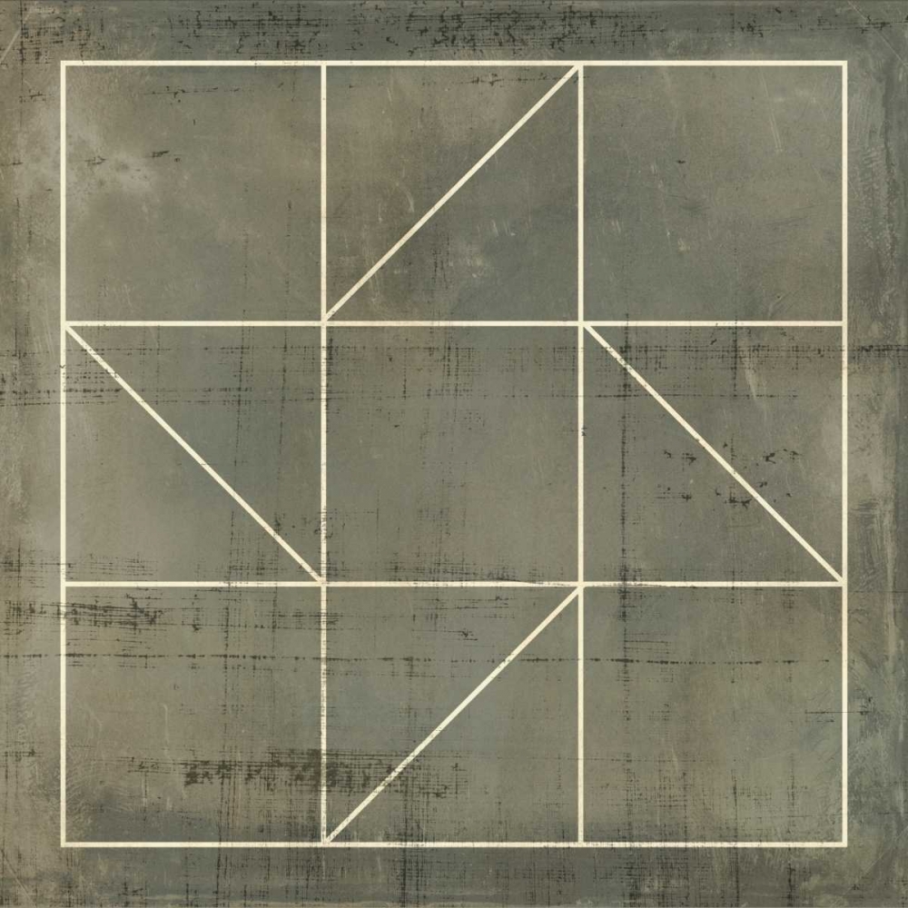 Wall Art Painting id:35508, Name: Geometric Blueprint IV, Artist: Vision Studio
