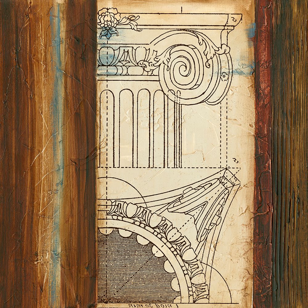 Wall Art Painting id:492522, Name: Architectural Archive II, Artist: Vision Studio