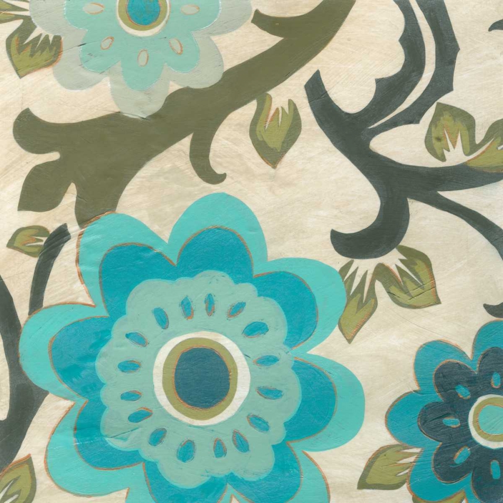 Wall Art Painting id:35555, Name: Peacock Blossoms I, Artist: Vess, June Erica