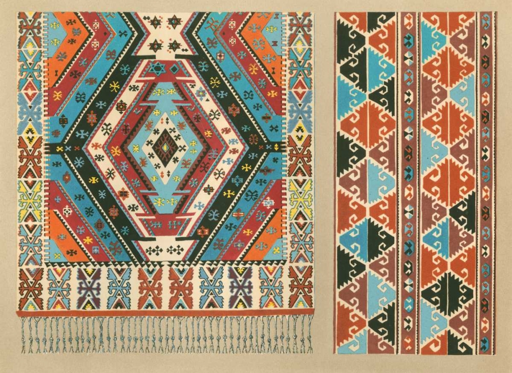Wall art: Turkish Carpet Design, by J.B. Waring