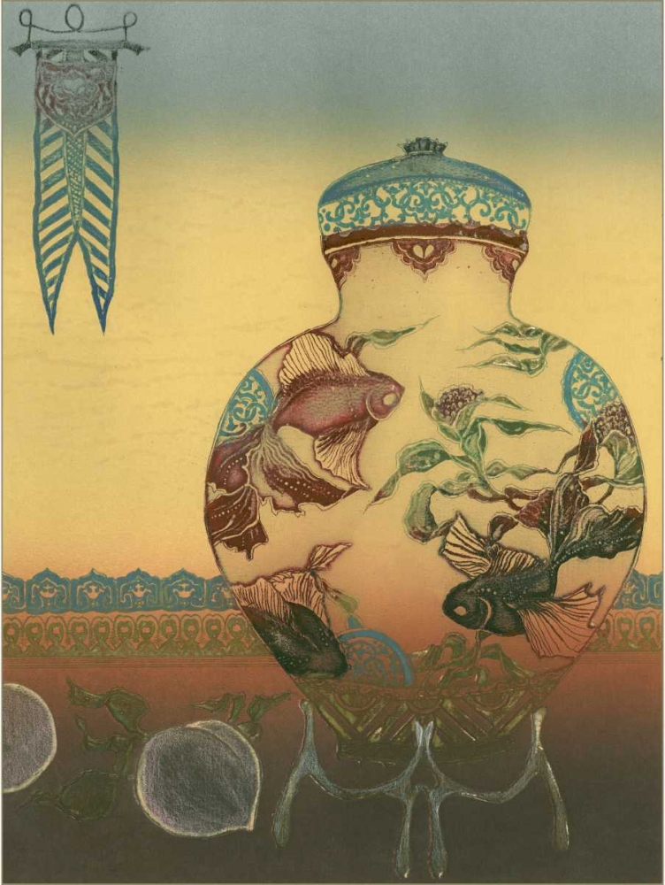 Wall Art Painting id:35599, Name: Halcyon Urn II, Artist: Unknown