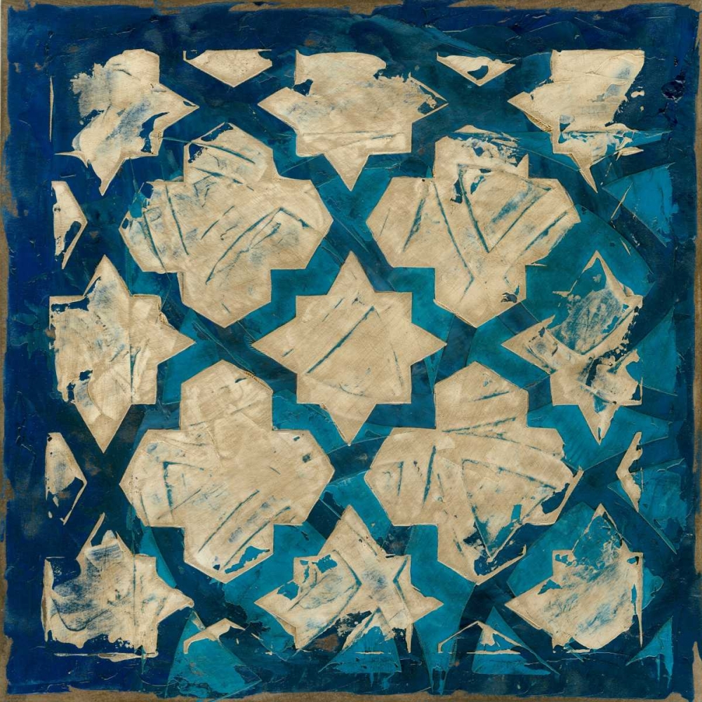 Wall Art Painting id:35617, Name: Stained Glass Indigo I, Artist: Meagher, Megan