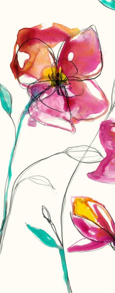Wall Art Painting id:35658, Name: Inked Floral I, Artist: Goldberger, Jennifer