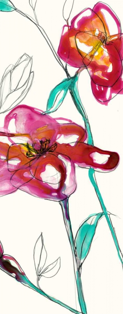 Wall Art Painting id:35659, Name: Inked Floral II, Artist: Goldberger, Jennifer