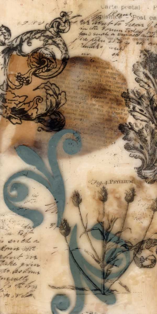 Wall Art Painting id:49842, Name: Encaustic Ephemera I, Artist: Goldberger, Jennifer