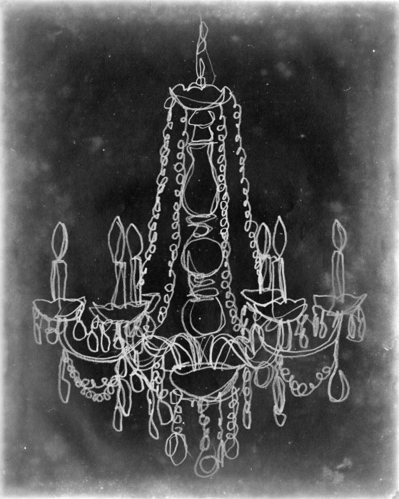 Wall Art Painting id:35718, Name: Chalkboard Chandelier Sketch I, Artist: Harper, Ethan