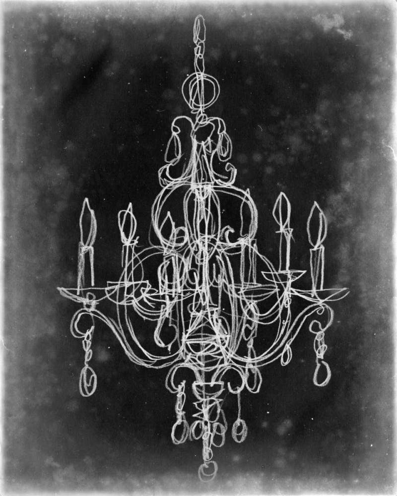 Wall Art Painting id:35721, Name: Chalkboard Chandelier Sketch IV, Artist: Harper, Ethan