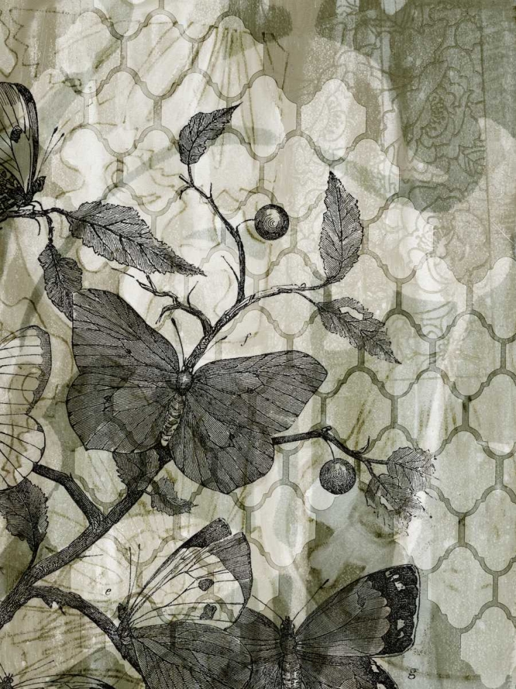 Art Print: Arabesque Butterflies I
