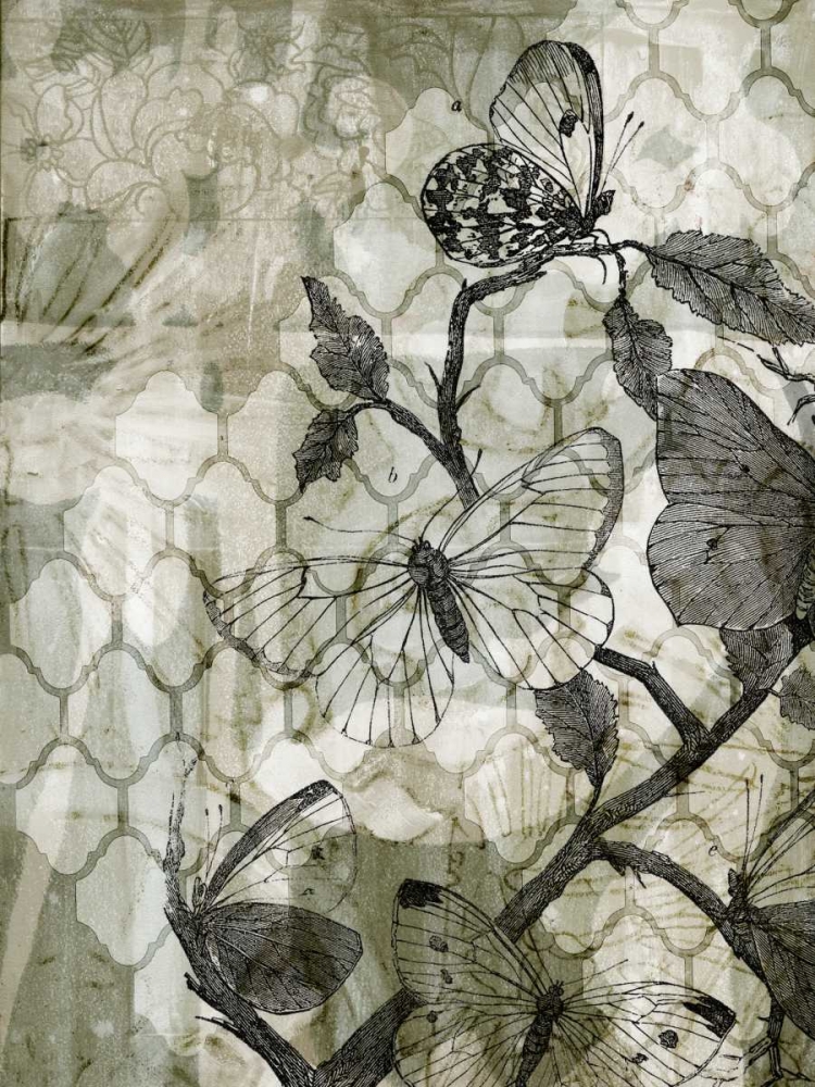 Art Print: Arabesque Butterflies II