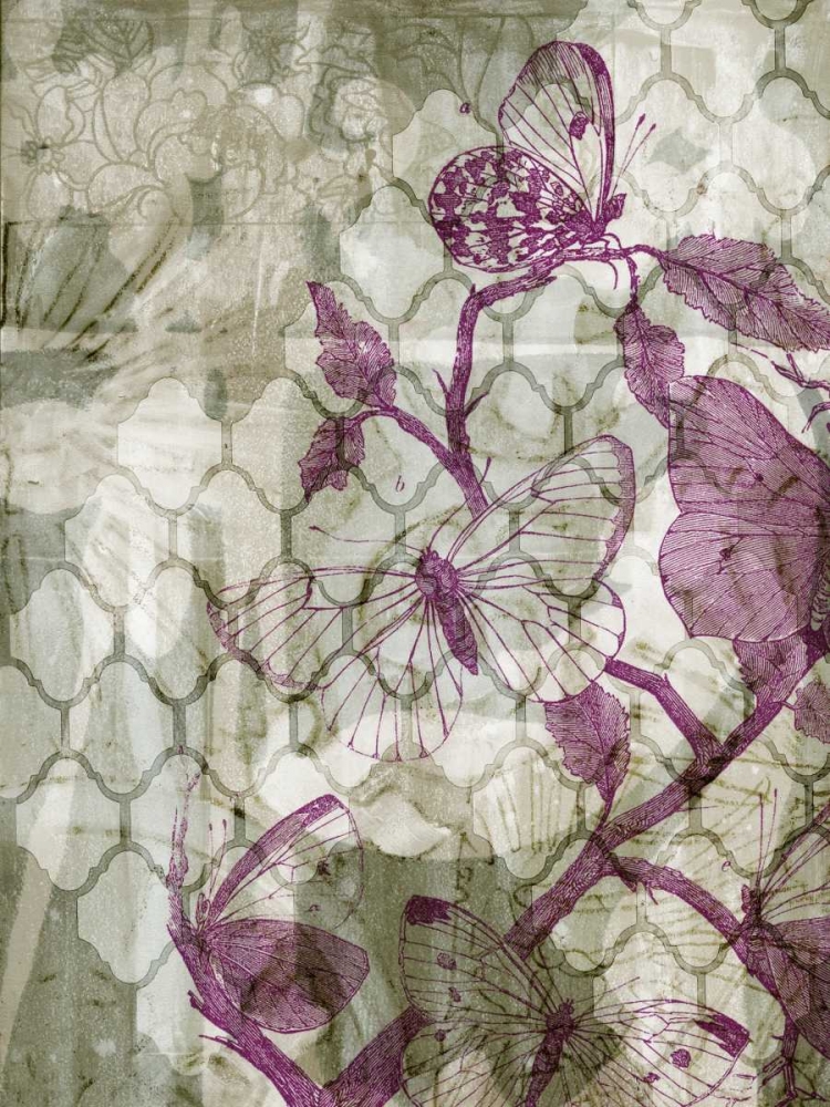Art Print: Arabesque Butterflies IV