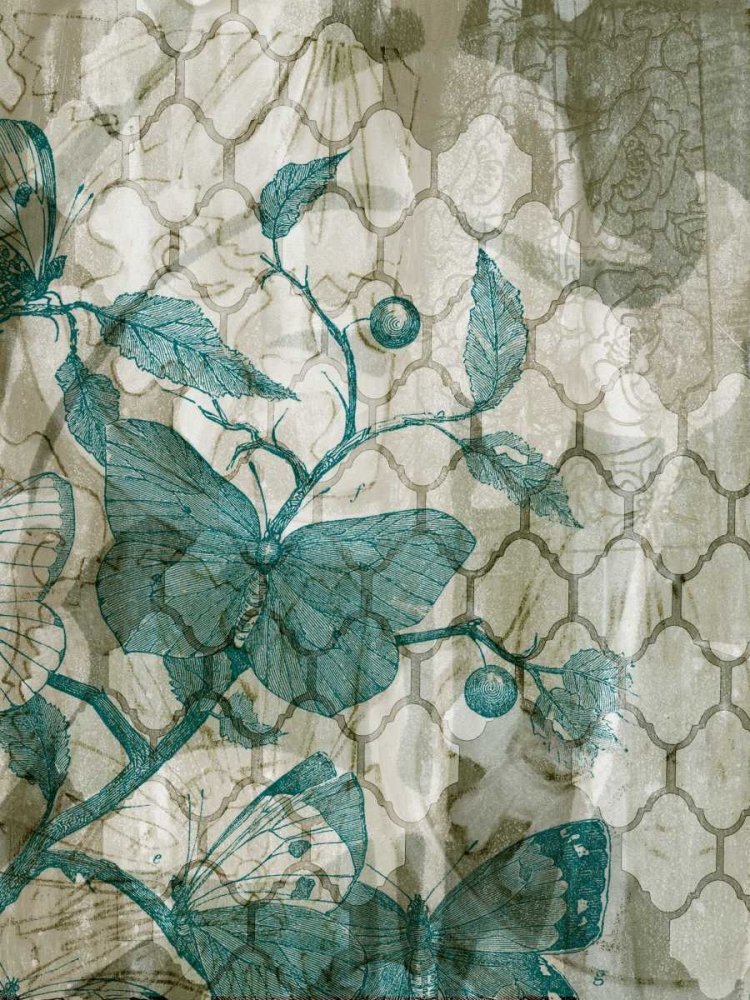 Wall Art Painting id:137362, Name: Arabesque Butterflies V, Artist: Goldberger, Jennifer