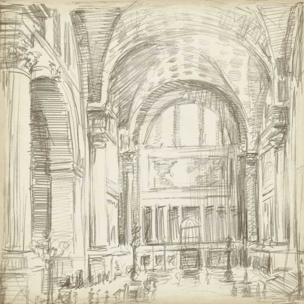 Wall Art Painting id:35735, Name: Interior Architectural Study IV, Artist: Harper, Ethan