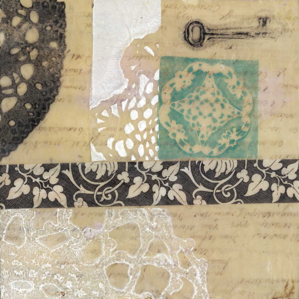 Wall Art Painting id:49880, Name: Filigree and Key I, Artist: Goldberger, Jennifer