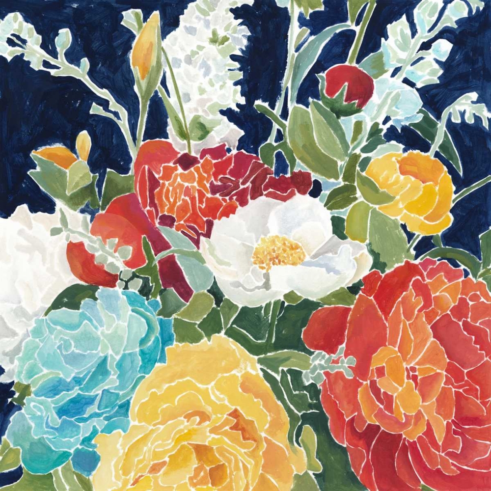 Art Print: Midnight Florals I