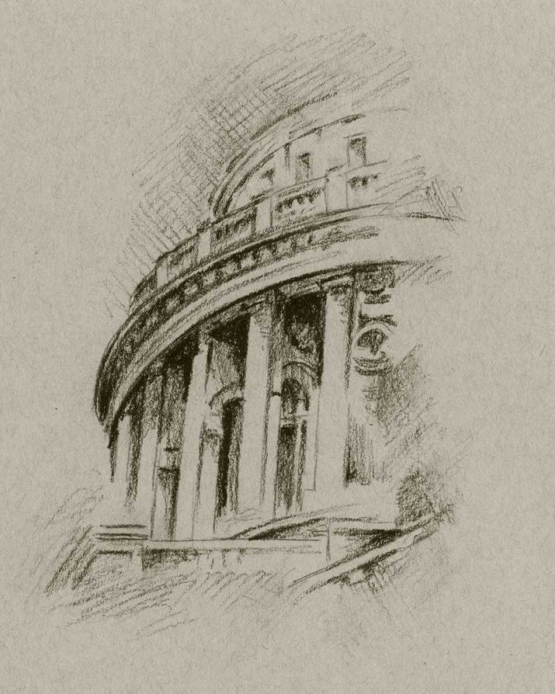 Wall Art Painting id:38545, Name: Charcoal Architectural Study I, Artist: Harper, Ethan