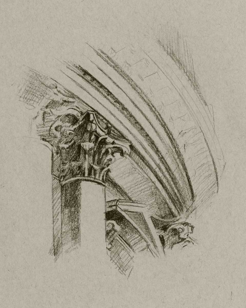 Wall art: Charcoal Architectural Study III, by Harper, Ethan