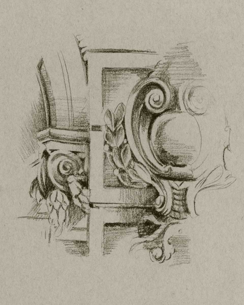 Wall art: Charcoal Architectural Study IV, by Harper, Ethan