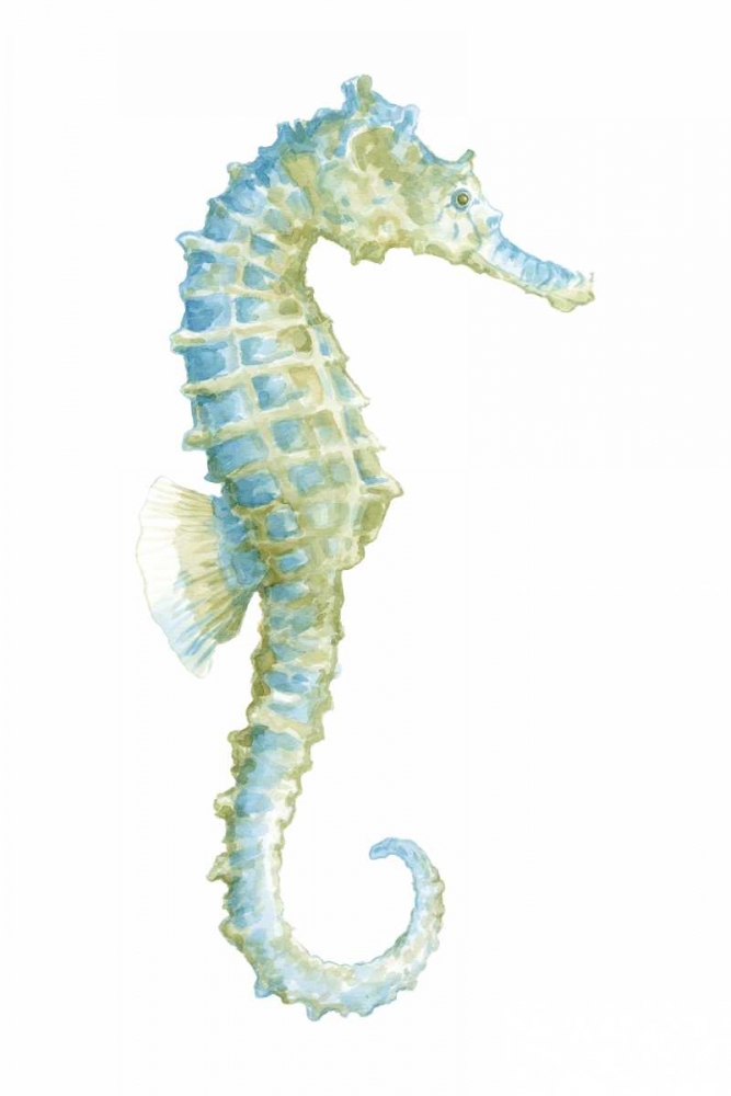 Art Print: Watercolor Seahorse I