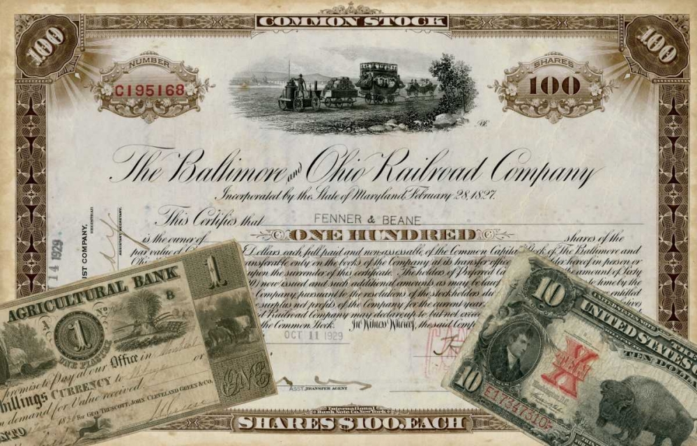 Wall Art Painting id:38850, Name: Antique Stock Certificate III, Artist: Vision Studio