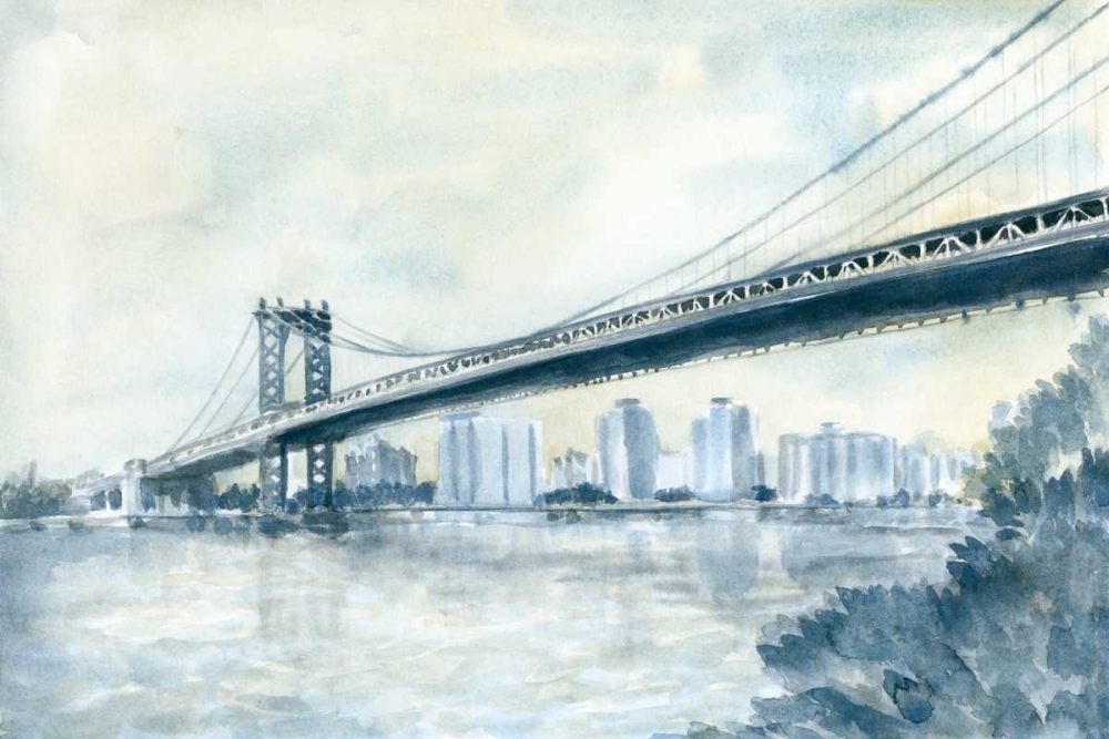 Wall Art Painting id:38918, Name: City Bridge II, Artist: Meagher, Megan