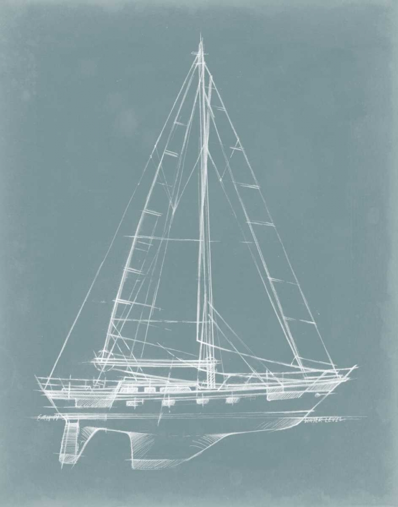 Wall Art Painting id:49983, Name: Yacht Sketches II, Artist: Harper, Ethan