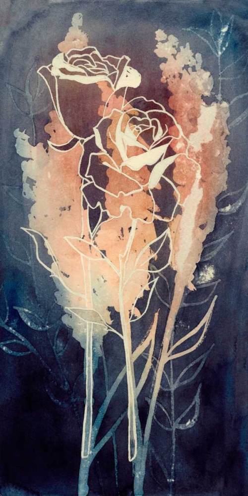 Wall Art Painting id:50076, Name: Flowers at Midnight I, Artist: Popp, Grace