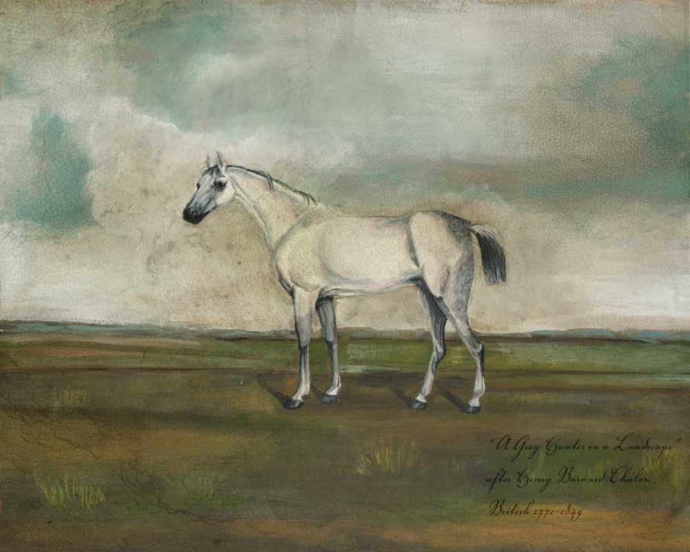 Wall Art Painting id:50357, Name: A Grey Hunter in a Landscape, Artist: McCavitt, Naomi