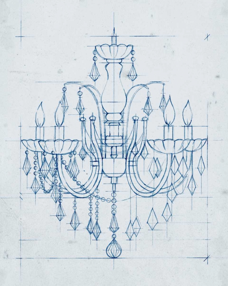 Wall Art Painting id:61202, Name: Chandelier Draft I, Artist: Harper, Ethan
