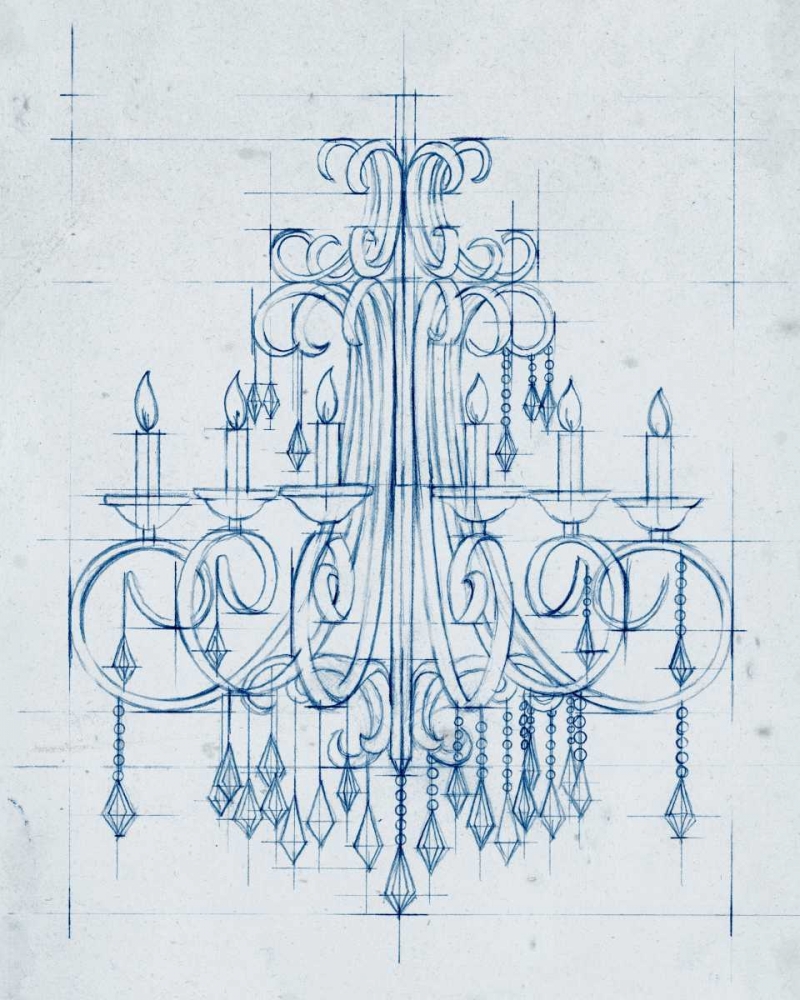 Wall Art Painting id:61203, Name: Chandelier Draft II, Artist: Harper, Ethan