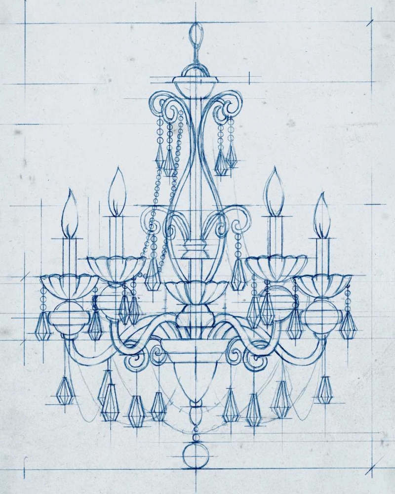 Wall Art Painting id:61204, Name: Chandelier Draft III, Artist: Harper, Ethan