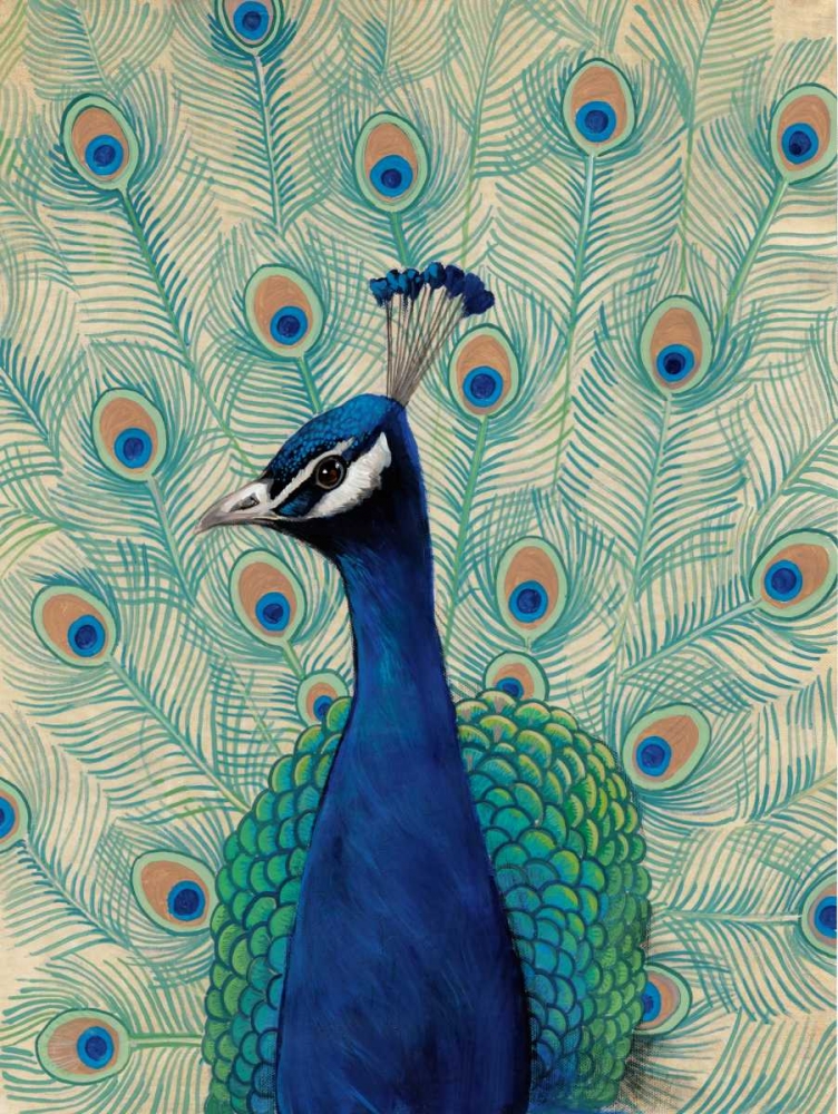 Wall Art Painting id:53264, Name: Blue Peacock II, Artist: OToole, Tim