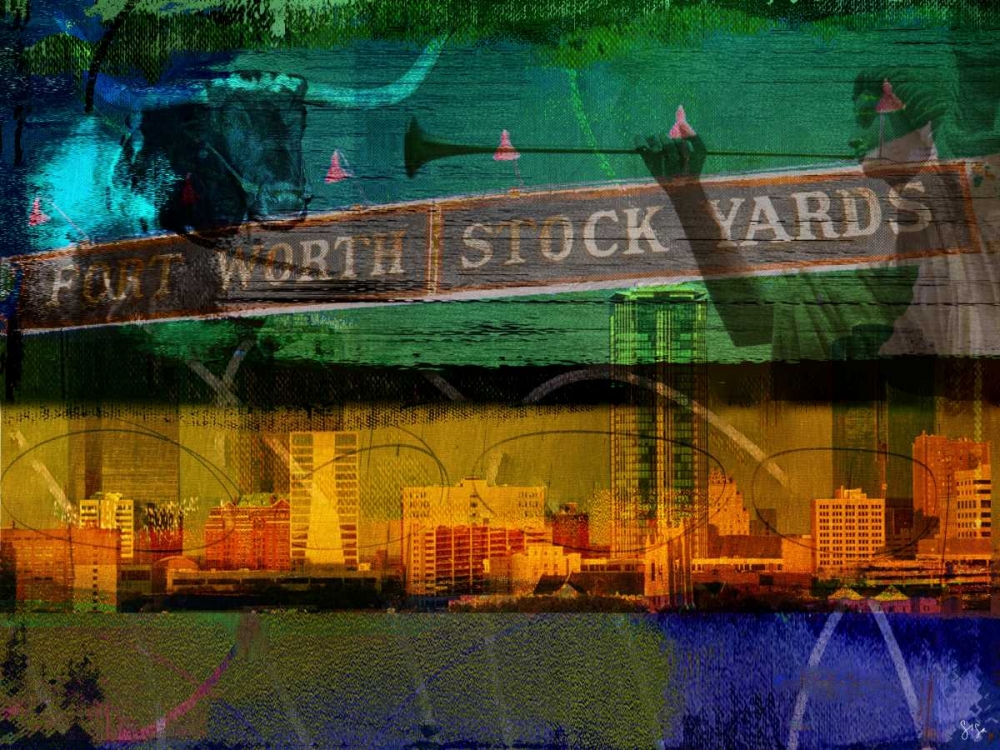 Wall Art Painting id:61265, Name: Ft. Worth Collage, Artist: Jasper, Sisa