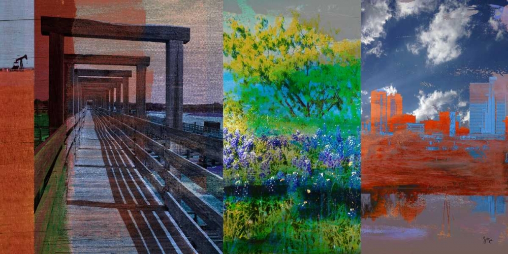 Wall Art Painting id:61274, Name: Fort Worth Collage I, Artist: Jasper, Sisa