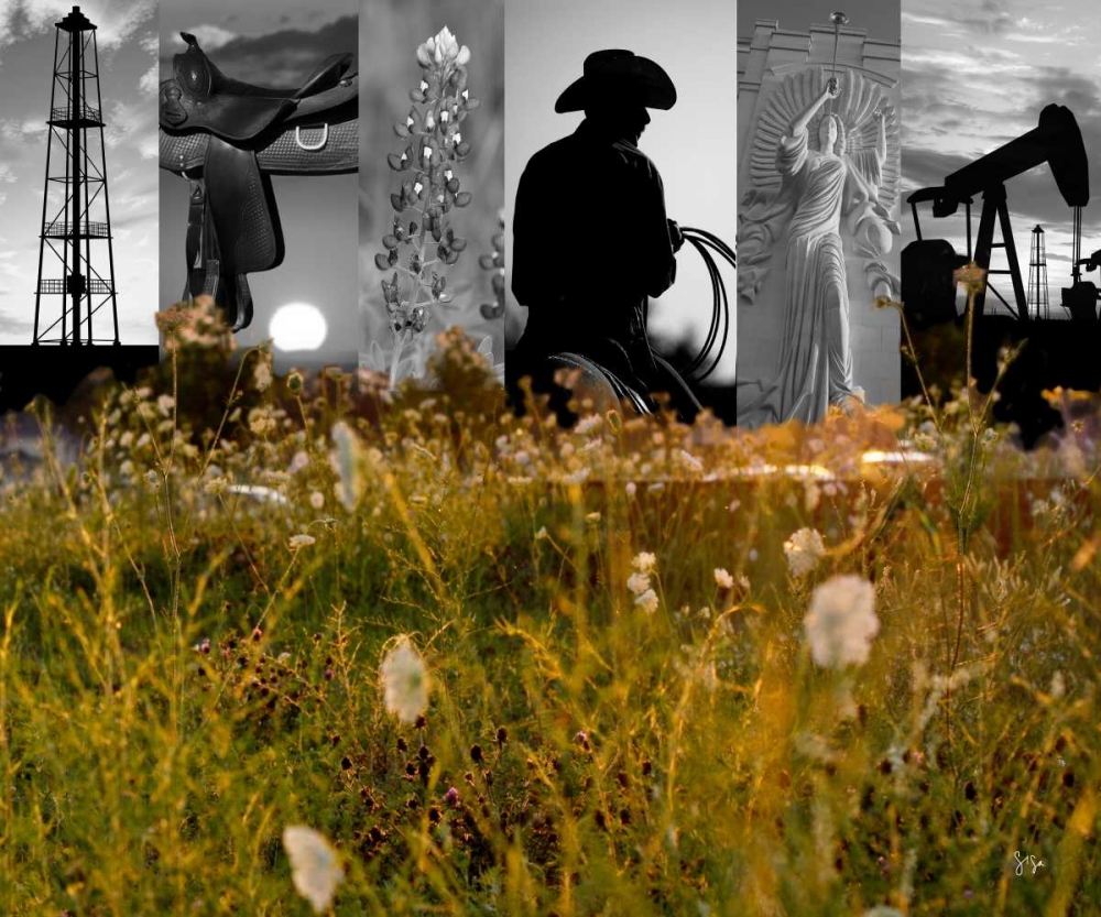 Wall Art Painting id:61277, Name: Western Collage, Artist: Jasper, Sisa