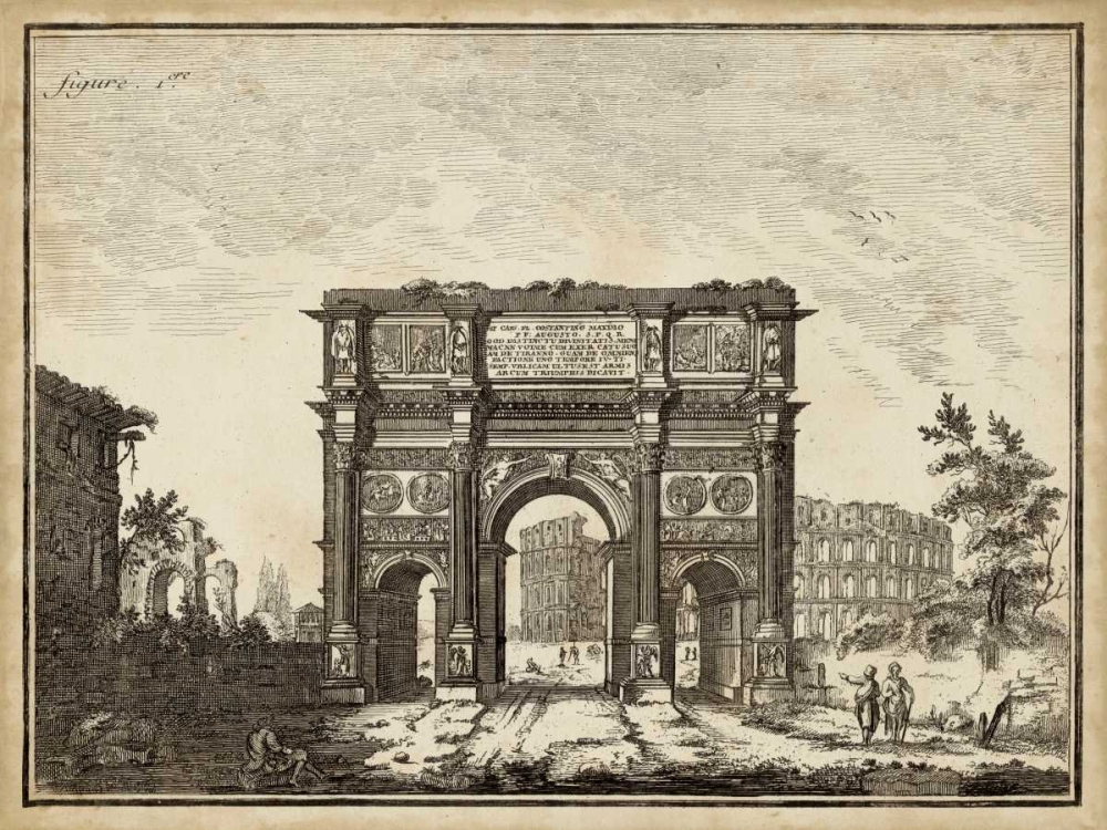 Wall Art Painting id:61307, Name: Roman Antiquities I, Artist: Unknown