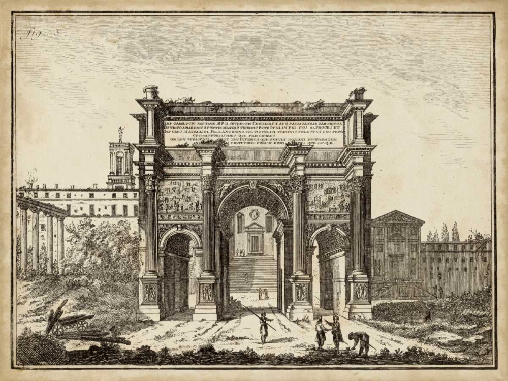 Wall Art Painting id:61309, Name: Roman Antiquities III, Artist: Unknown